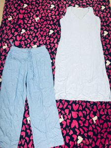 Premium cotton Blue Kurta Set