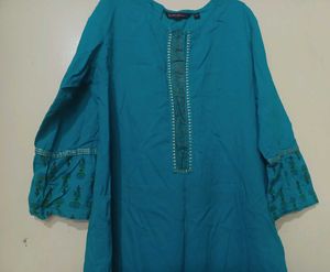 Teal Embroidered Tunic