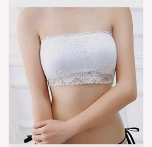 White Lace Bralette With Fancy Back!