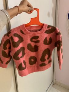 Cute Animal Print Sweater crop