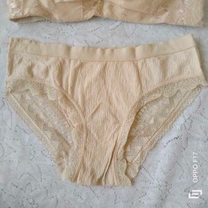 Cream Bra Panty Set