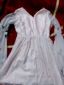 Pink Embroidery Dress