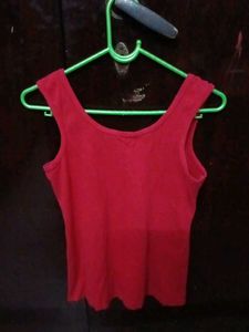 Red Sleeveless Tank Top