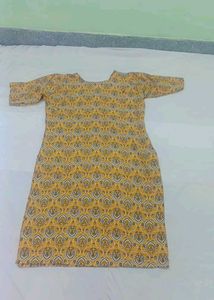 Yellow Printed Kurta Set