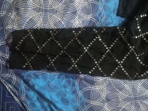 black kurti and dupatta.