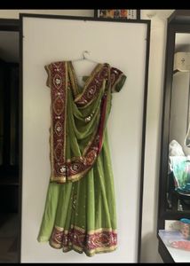 Green Embellished Saree