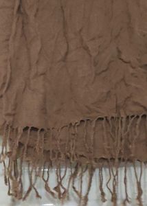 Brown Scarf with Fringes