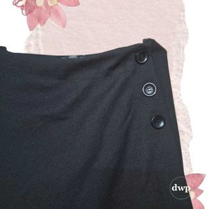 Zara Asymmetric wrap skirt over pants 🤌