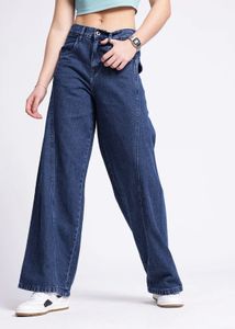 Dark Blue Wide Leg Jeans