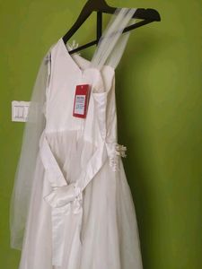 Mystery White Long Gown/New With Tag