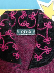 RIYA Purple Knit Coat