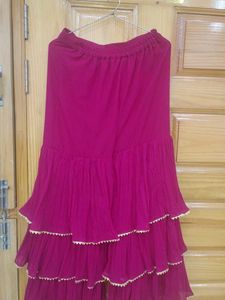 Pink Sequined Sharara Set With Duppata