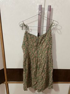 ONLY Green Print Dress