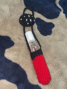 Crochet Lip Gloss Holder Keychain