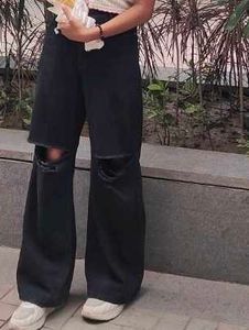 Ripped Wide Leg Jeans