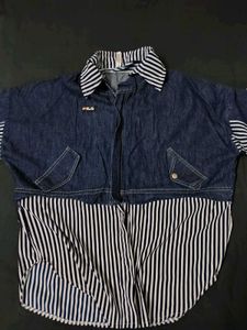 Fila Denim &amp; Stripe Jacket