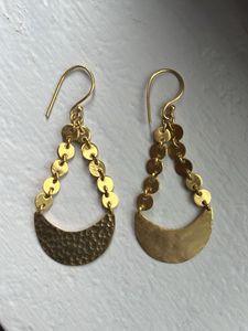 Golden Crescent Earrings