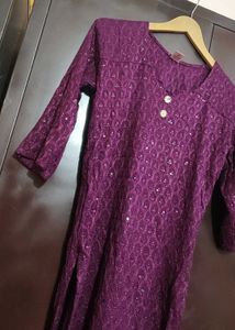 Elegant Purple Kurta for 32 Bust
