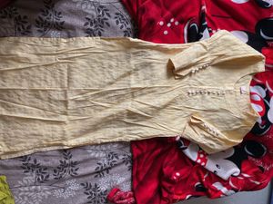 Vintage Yellow Striped Kurta