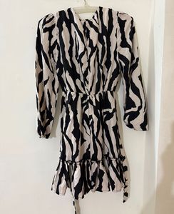 Animal Print Fit And Flare Dress