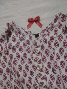 Printed kurte and Bottom Set handmade🎀