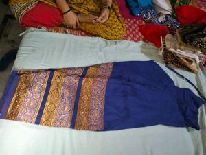 Golden And Blue Salwar