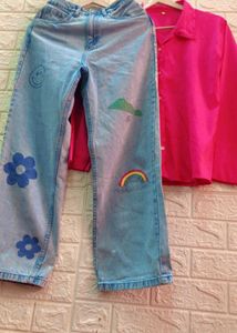 Cute Pinteresty Jeans and pink shirt🍬