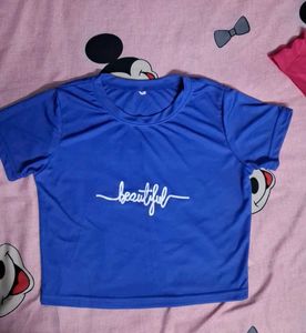 Blue Crop Top New