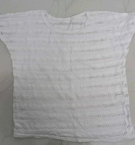 White Crochet Style Top