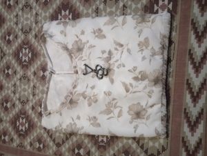 White Printed Top