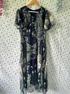 Floral Print Chiffon Maxi Dress