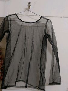 Sheer Black Long Sleeve Top