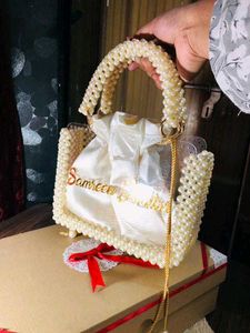 Elegant Pearl Embellished Gift Bag