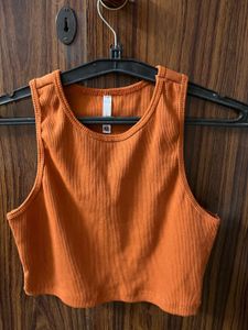 Orange Crop Tank Top