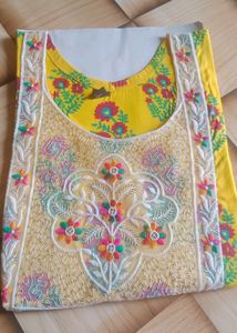 Yellow Straight kurti New item Not Used