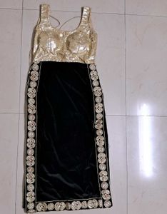 Sequin Blouse & Embroidered Skirt