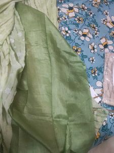 Elegant Green Saree (3 Piece Available)
