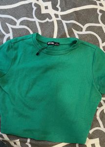 Bonkers Corner Green Ribbed Baby Tee