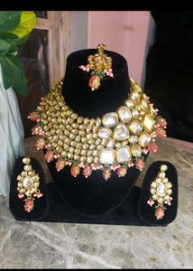 Beautiful Pink Kundan Bridal Set