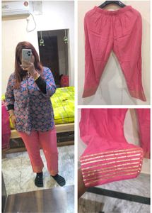 Pink Embroidered Salwar Pants
