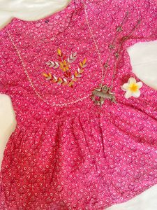 Pink Floral Print Top