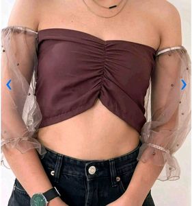 Shein Crop Top , Waist = 26-34 ,. Party Wear ,