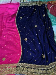 Fine Velvet Saree Dual Shade Price Negotiable L