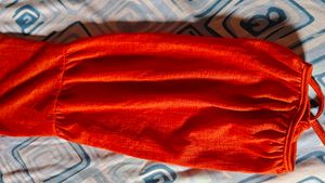 Rust Orange Puff Sleeve Top – Bold &amp; Elegant