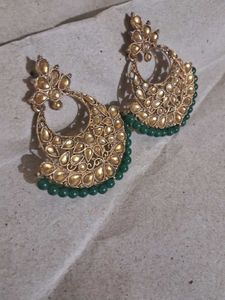 ✨ New Traditional Kundan Earrings – Never Worn ✨
