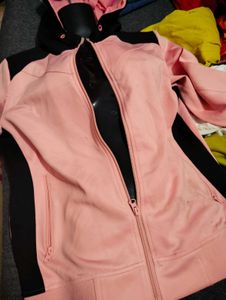 Pink &amp; Black Zip-Up Hoodie
