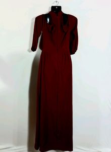 Long Maroon Jumpsuit Dress (Women)