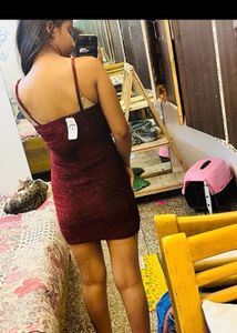 Burgundy Mini Dress