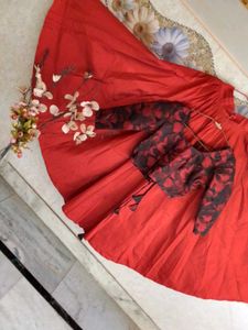 Red Skirt &amp; Blouse Set