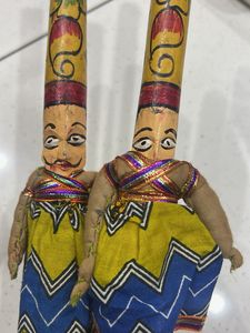 Handcrafted Indian Dolls Raja Rani Couple Dandiya